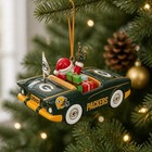 Green Bay Packers Hanging Christmas Ornament - Santa Car, Resin, 2010 — photo 2