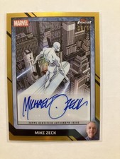 2026 Topps Finest Fantastic Four Mike Zeck Gold Refractor Auto /50 Silver Surfer