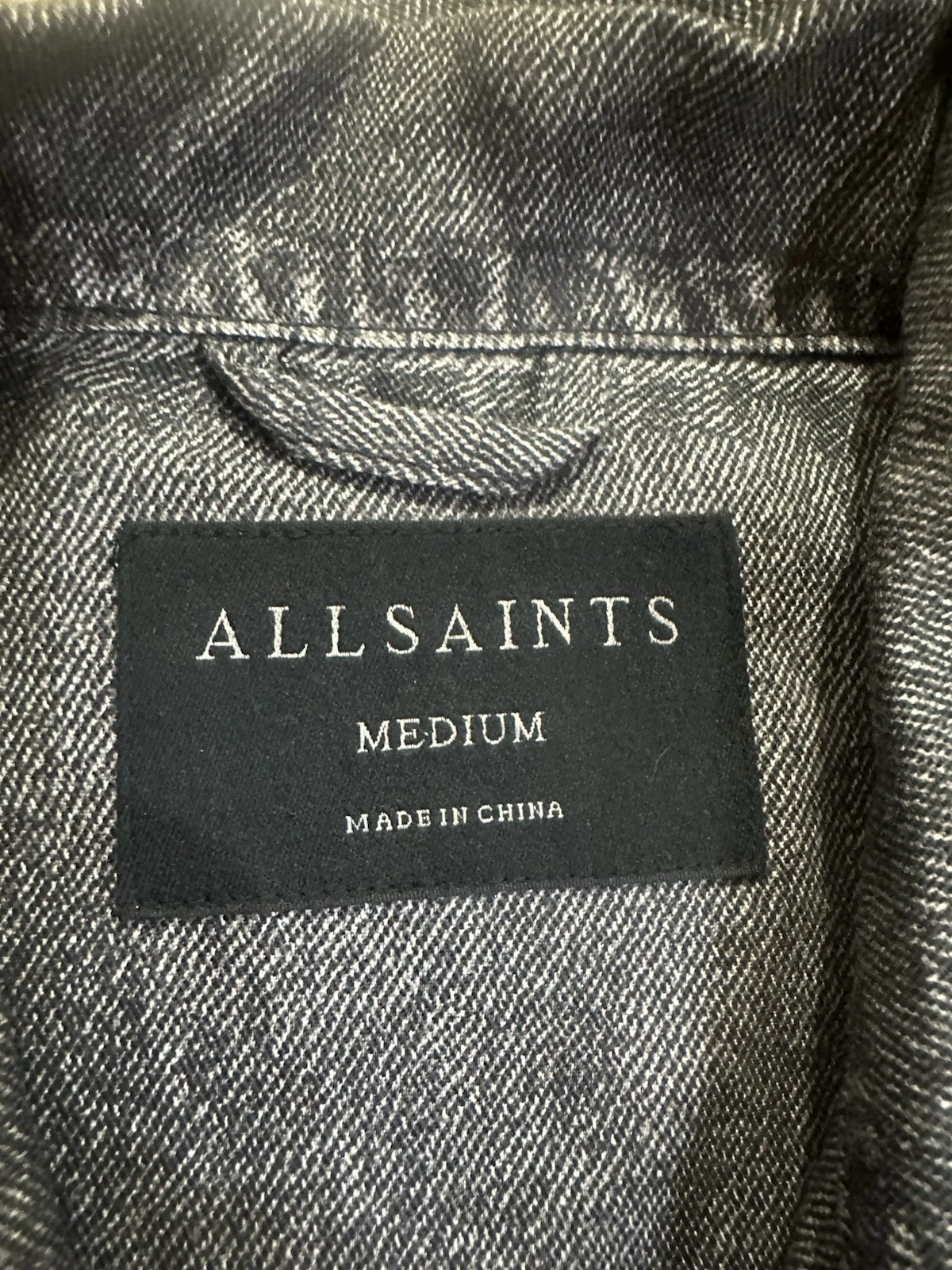 ALLSAINTS Hettie Shacket Men’s M Black Denim Lyocell Button Front Pockets image 3