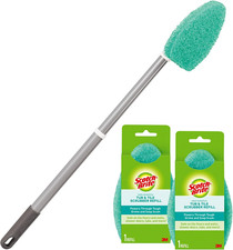 Extendable Tub  Tile Scrubber Kit, Includes 1 Handle and 3 Non-Scratch Scrubber