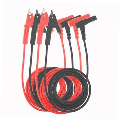 4PCS Banana Plug to Alligator Clip Lead Cable, 3.3ft / 1m Multimeter Test 