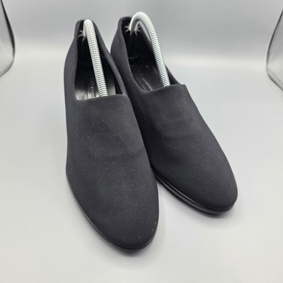 ECCO Shape 55 Plateau Pumps Womens 37 Black Stretch Fabric Comfort Slip On Heels