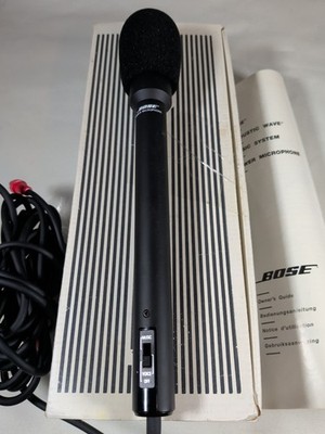 Bose PLM-1 Dynamic Vocal Microphone Music/Voice Switch w Cable Box Manual