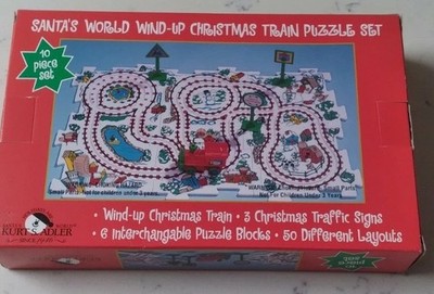Kurt Adler Santa s World Wind-Up Christmas Train Puzzle Set Great toy 3+