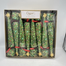 Caspari 8 Merry And Bright Christmas Crackers Cone Shaped Trees