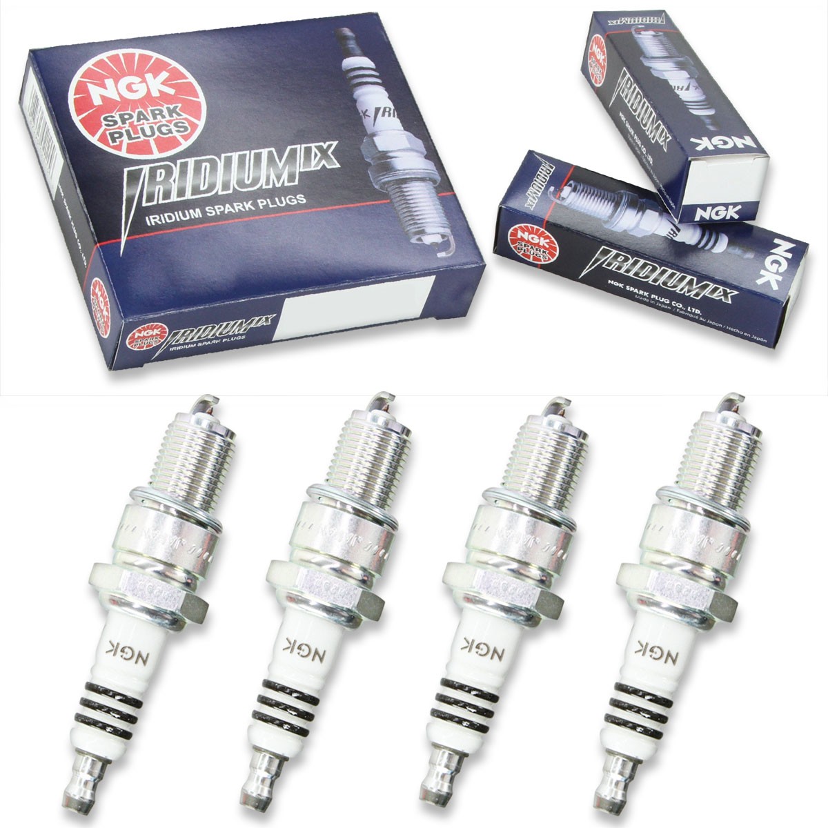 4 pcs NGK Iridium IX Spark Plugs for 1985-1988 Mitsubishi Mirage 1.6L L4 - vs