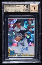 2019 Donruss Optic Black Cracked Ice Prizm 22/25 Kevin Newman BGS 9.5 Auto ib6