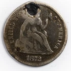 1872 Seated Liberty Silver Half Dime - Details