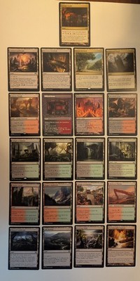 MTG Tri land lot. Jund Black/Red/Green Non-basic land collection. 21 cards.