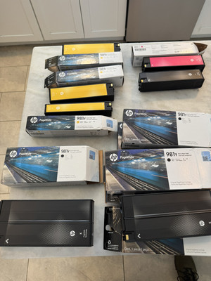 15 Genuine HP 981Y Ink Cartridges Empty Used EMPTIES With Boxes For Refill