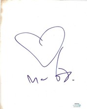 Moby Signed Heart Sketch Autographed 8x10 Heart Photo ACOA
