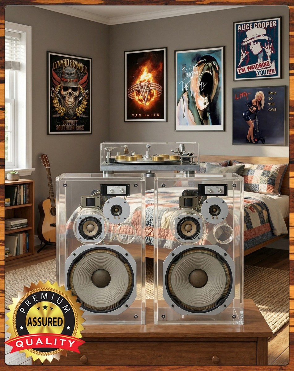 入手困難❣️完動品✨Pioneer HPM-100 ペア 3way スピーカー Pioneer HPM-100 – Acrylic Hi-Fi Speakers – Premium Aluminum Metal
