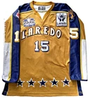 Laredo Bucks Evan Schwabe SIGNED Game Worn 2010 CHL Playoffs Hockey Jersey