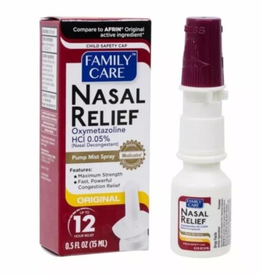 Family Decongestant Pump Mist Spray - 0.5 fl oz (1 Nasal Spray)