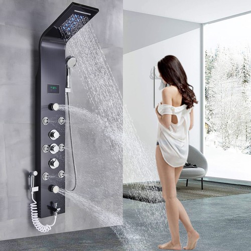 Pannello colonna doccia idromassaggio inox pioggia cascate led soffione doccia - Foto 134 di 250