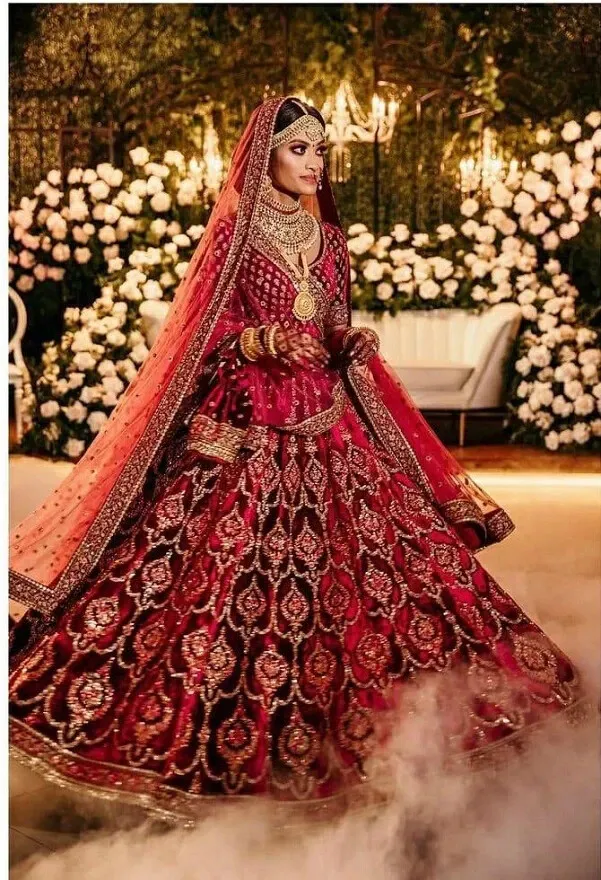 Bride Iyline looked gorgeous donning this Dark Red Bridal Kancheepuram Saree  from Jayalakshmi Silks! Bride : @iyline_jev #sarees… | Instagram