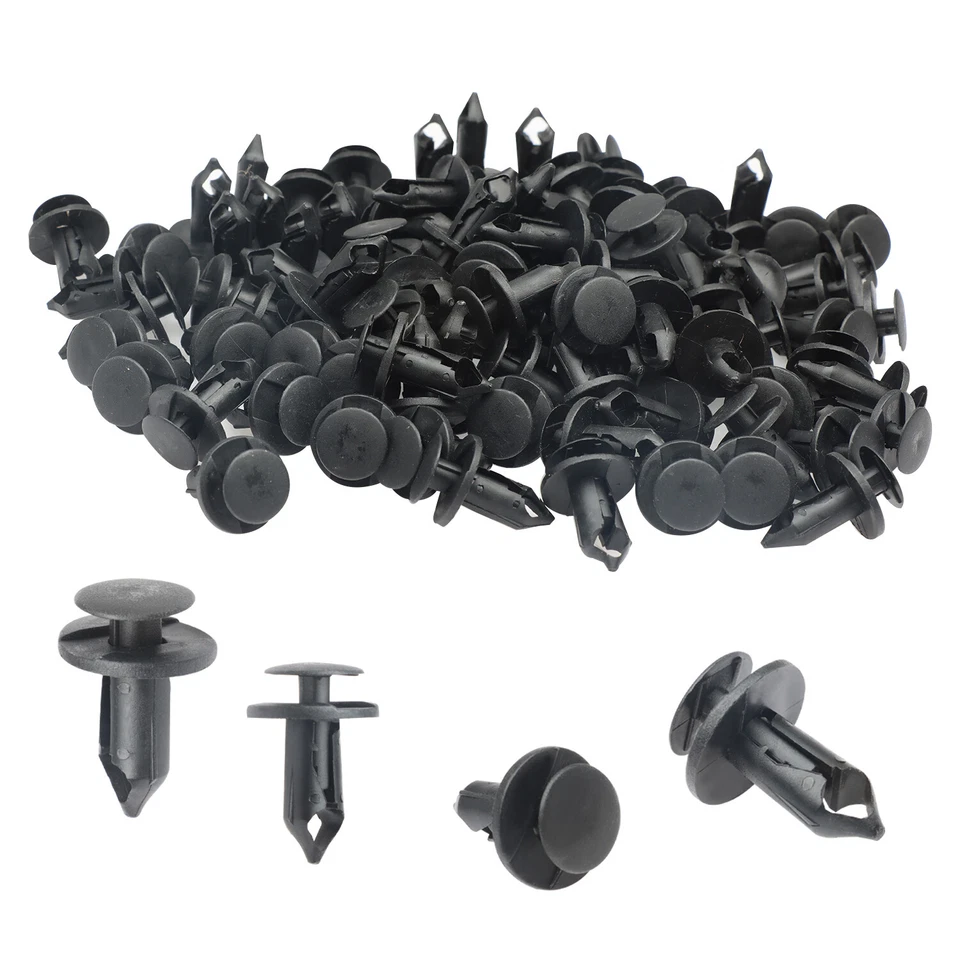 100x Plástico Remache Clip Parachoques Sujetador Push Pin Retenedor Remache Accesorios Nuevo Foto 2 de 4