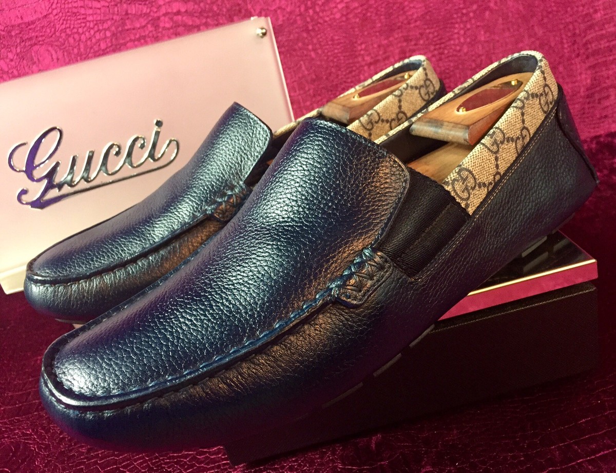 Mens Blue Gucci Supreme Drivers Sz 7 G / 8 US / Box & Dust  display picture 1