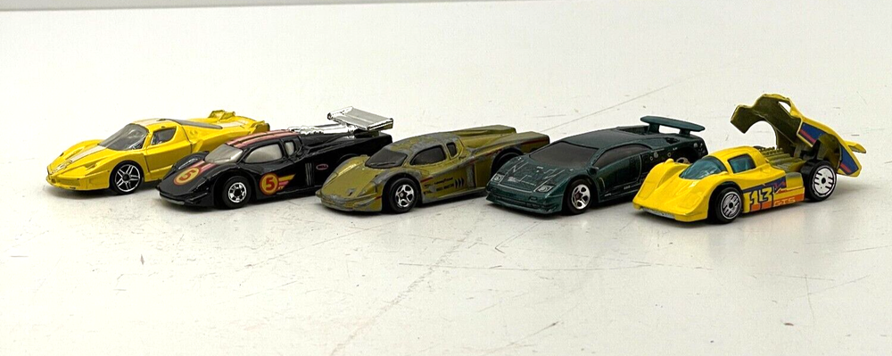 Vintage Mattel Racing Car Hot wheels Multiple Die-cast Model Lot of 5