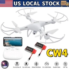2.4Ghz RC Drone CW4 Quadcopter w/ 720P HD Camera WiFi FPV Foldable 3D Flips Gift