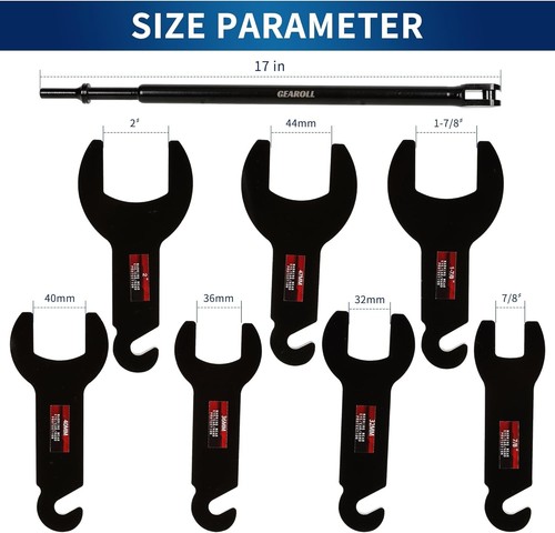 43300 Pneumatic Fan Clutch Wrench, 8PCS Fan Clutch Removal Tool Kit Compatibl... - Picture 3 of 6