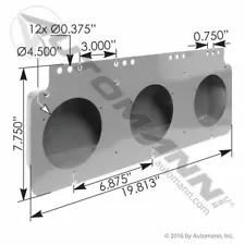 Automann Comm'l Truck 3 Hole Light Module Bracket for 4" Lights - #571.BK4010-3