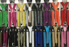 16 Color Unisex Men Women Glitter Style Suspender Tuxedo Accessories