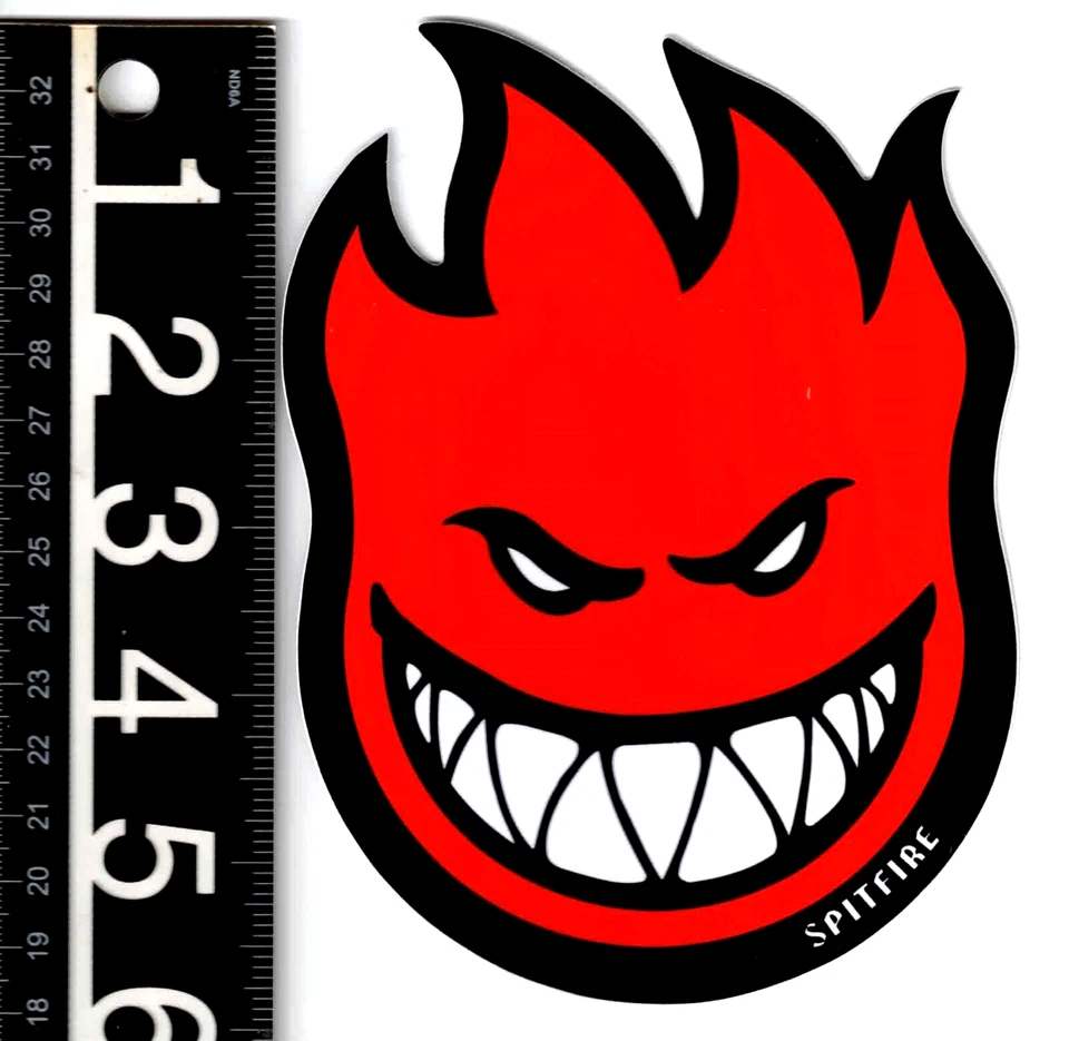 Spitfire Red Bighead Sticker 6 in x 4.25 in Classic Skateboard Decal