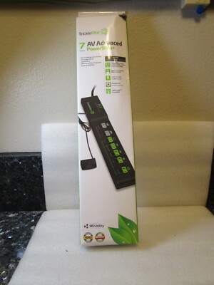 NEW TrickleStar 7 Outlet AV Advanced PowerStrip Energy Saving Fireproof