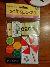 BRAND NEW ME&MY BIG IDEAS CHESTER, SOFT SPOKEN DIMENSIONAL EMBELLISHMENTS BEACH