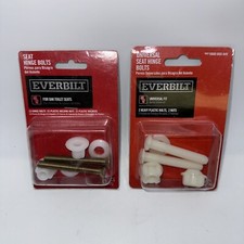 Lot Everbilt Universal  Oak Toilet Seat Hinge Bolts Metal Plastic Bolts Nuts