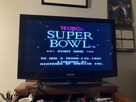 Tecmo Super Bowl (Nintendo NES, 1991) Comes with Dust Cover Tested and Working