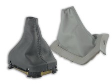 VOLVO S80 1998-2006 FALTENBALG SCHALTHEBEL + LEDERBREMSE GRAU