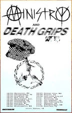 MINISTRY | DEATH GRIPS 2017 Fall Tour Ltd Ed New RARE Poster! Industrial Hip Hop