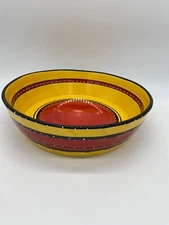 Tabletops Unlimited Boheiman Stripe 13" Large Salad Serving Bowl Discontinued