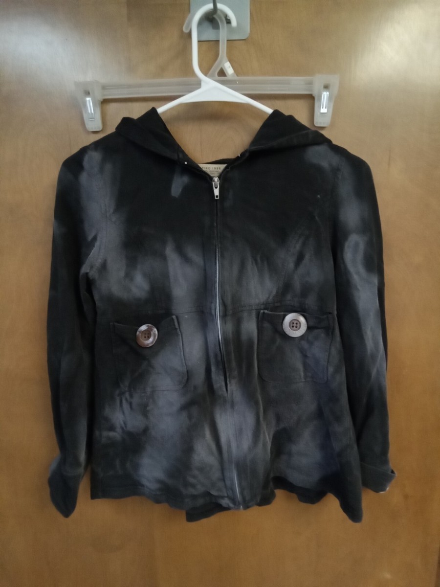 Piko 1988 Hoodie Full Zip Long Sleeve Wooden Button Pockets Piko 1988 Hoodie Full Zip Long Sleeve Wooden Button Pockets