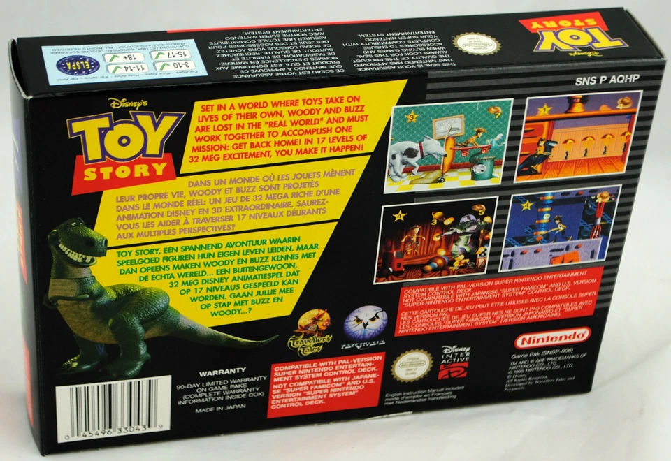 Jeu TOY STORY sur Super Nintendo SNES Neuf carton d'usine version PAL - Photo 2/4