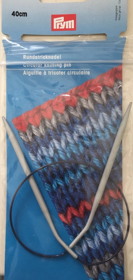 PRYM CONSUMER Aghi da maglia tondi Prym alluminio vari spessori 2- 7 lunghezza corda 40 cm