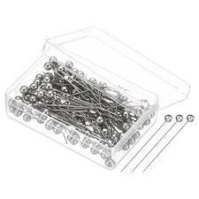 200Pcs Sewing Pins Straight Pin with Plastic Pearlized Ball Head Silver