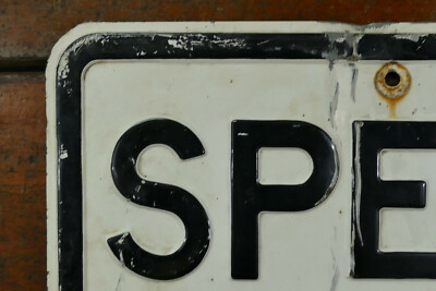 Vintage Embossed Pressed Steel SPEED LIMIT 25 MPH Traffic Road
