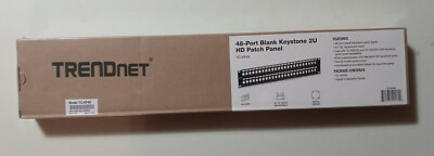 Brand New TRENDnet 48-Port Blank Keystone 2U HD Patch Panel TC-KP48
