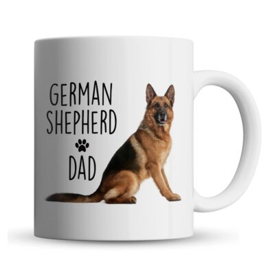 German Shepherd Dad Dog, Pet Gift Mug by Inky Penguin