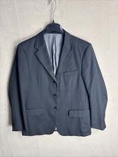 Van Heusen Studio Men s Modern Fit Sport Coat 40S Black Check Striped 3 Button