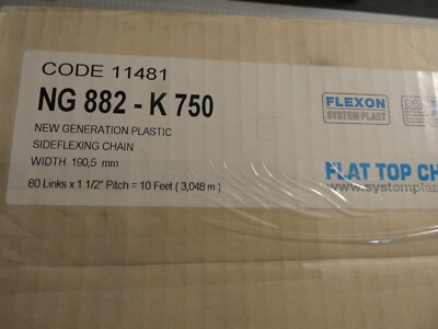 System Plast Sideflexing Chain NG 882-K 750 Breite 190,5mm Länge 3,048m