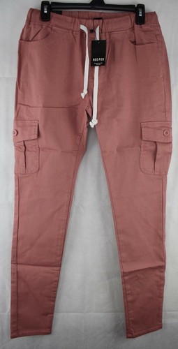 Red Fox Womens Mauve Cargo Jogger Pants 