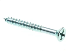 Phillips Flat Head Wood Screws, Zinc Coated, All Sizes