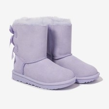 UGG Girls Bailey Bow II Boots in Light Purple Lilac Lavender Size 4 RARE Kids