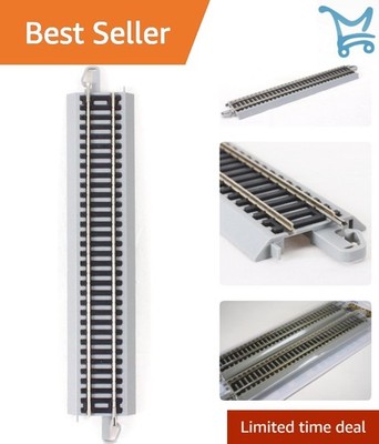 HO Scale Train Track Set 4 Pack 9 Inch Snap-Fit Nickel Silver Rails