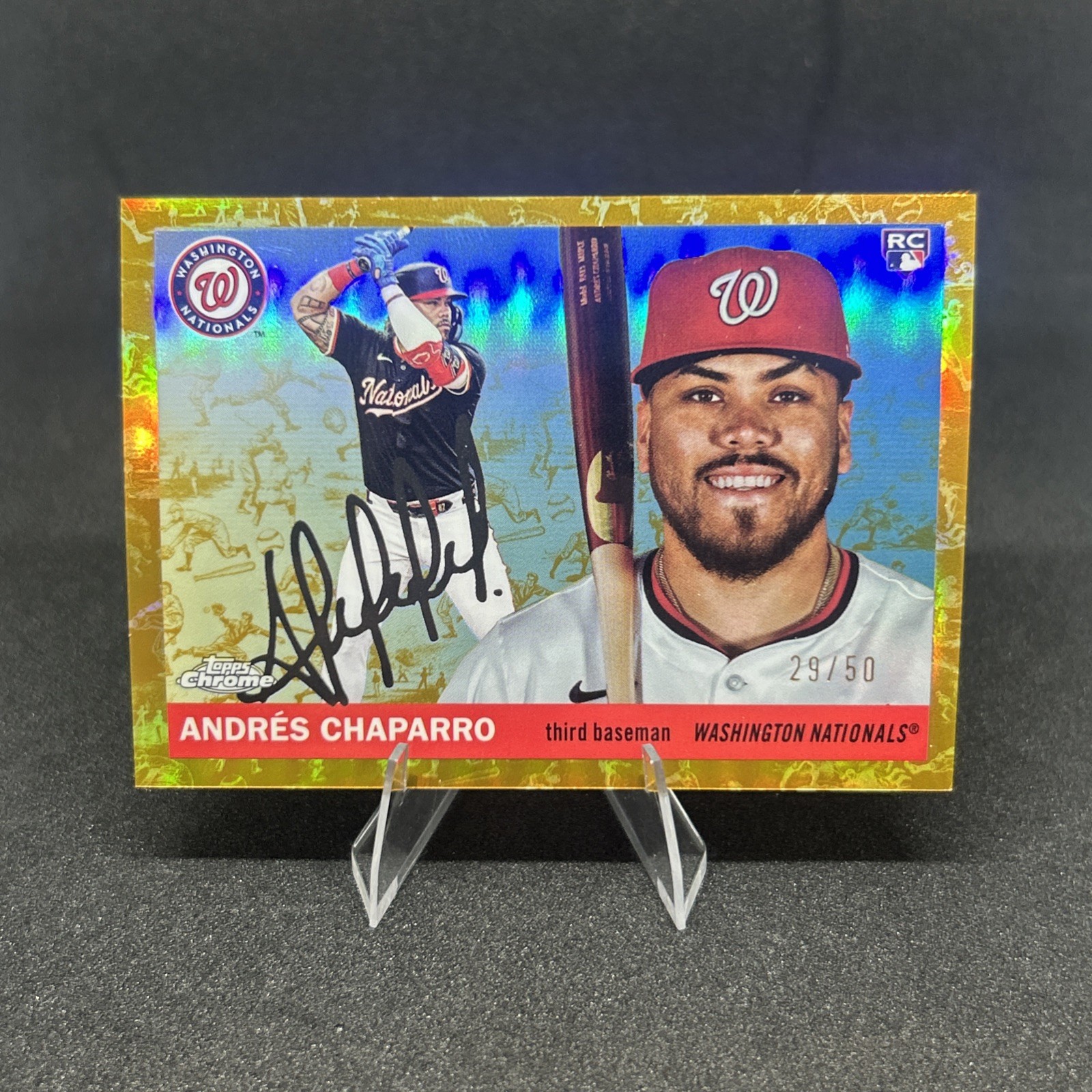 Andres Chaparro RC GOLD Toile Refractor /50 2025 Topps Chrome Platinum!