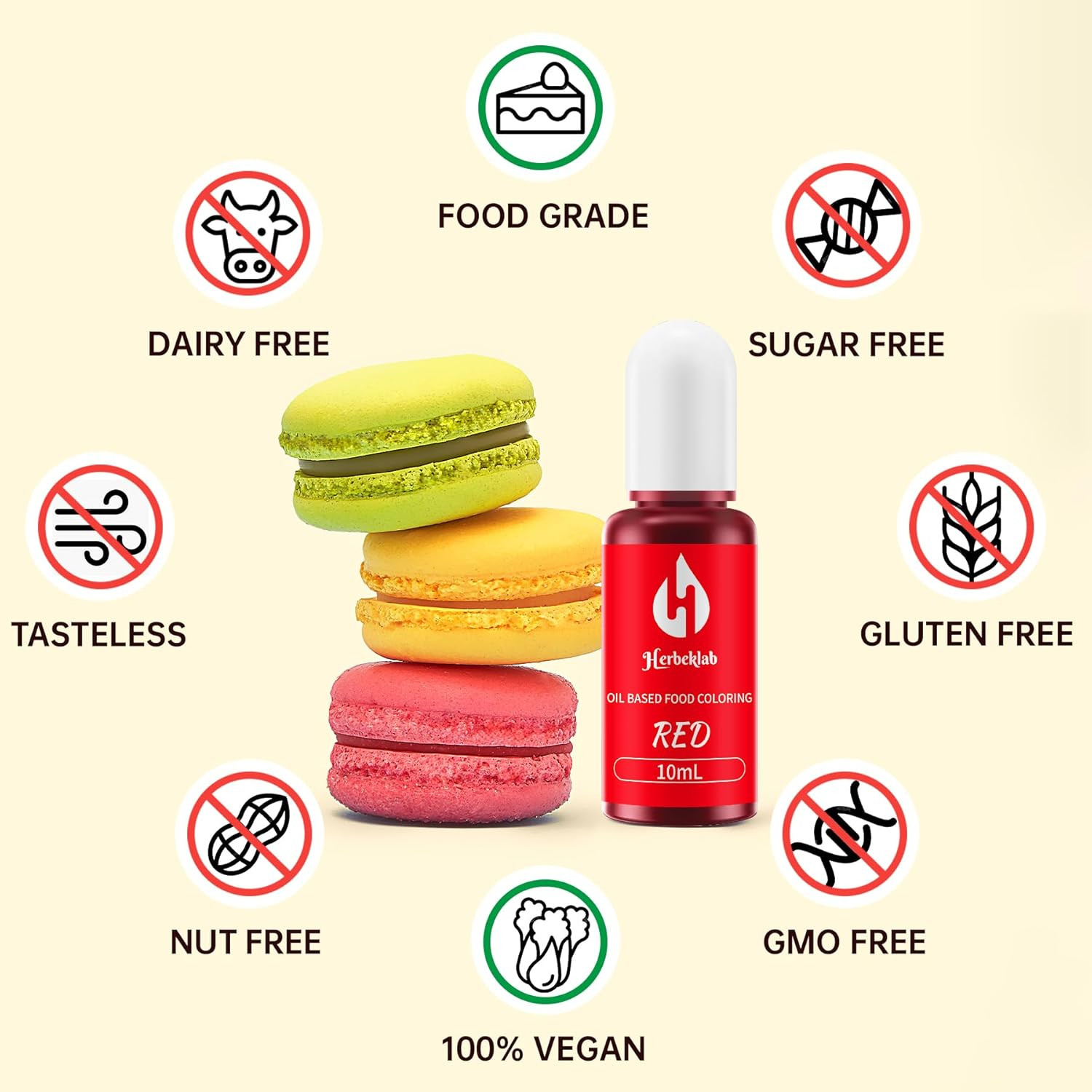 Oil Based Food Coloring for Chocolate 4 Colors x 10 ml Concentrated Oil Food Col